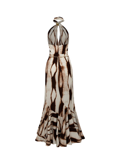 Vestido Halter Estampado Orgánico