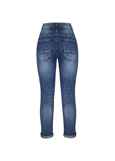 Jeans Mom Fit con Patchwork
