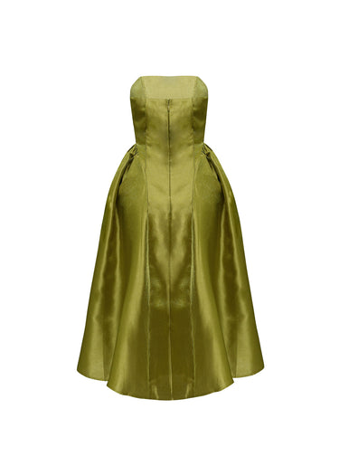 Vestido midi strapless