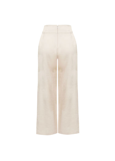 Pantalón de corte recto con cinturón a la cintura