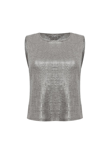 Blusa Shimmer metalizada