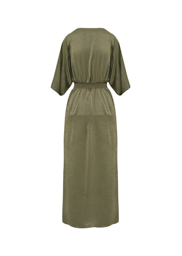 Vestido midi cruzado