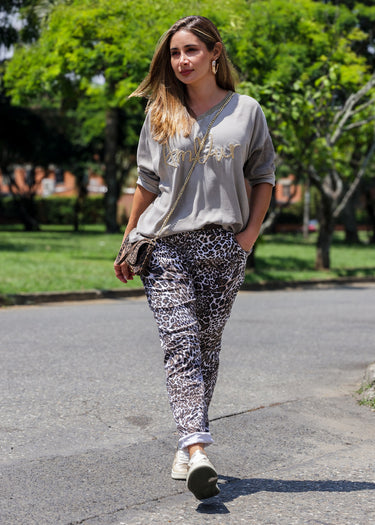 Jogger estampado