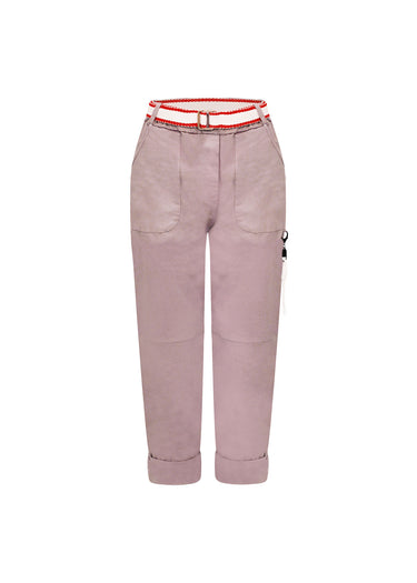 Jogger con cinturón bicolor
