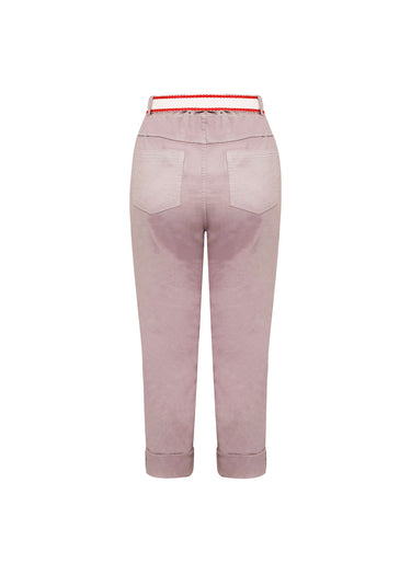 Jogger con cinturón bicolor