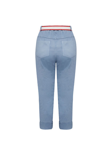 Jogger con cinturón bicolor