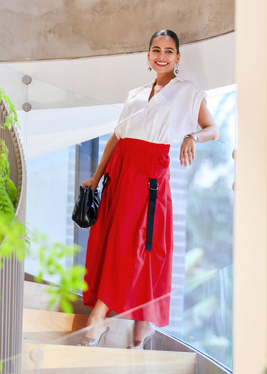 Falda Sunset Rojo