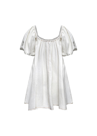 Vestido denim blanco