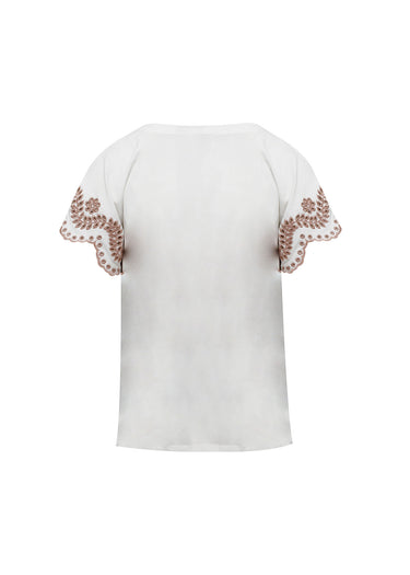Blusa boradada blanco