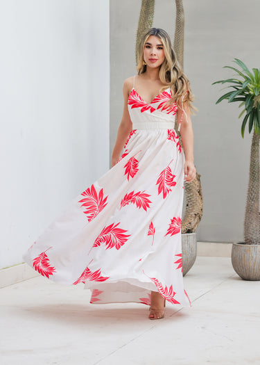 Vestido de tirantes con estampado floral