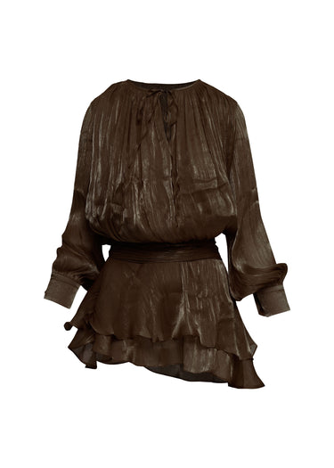 Vestido Satinado asimétrico