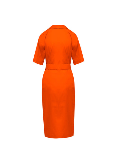 Vestido Orange Belted