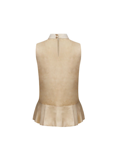 Blusa camel cuello halter