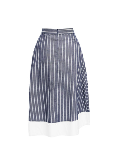 Falda Midi Oasis Rayas Asimétricas